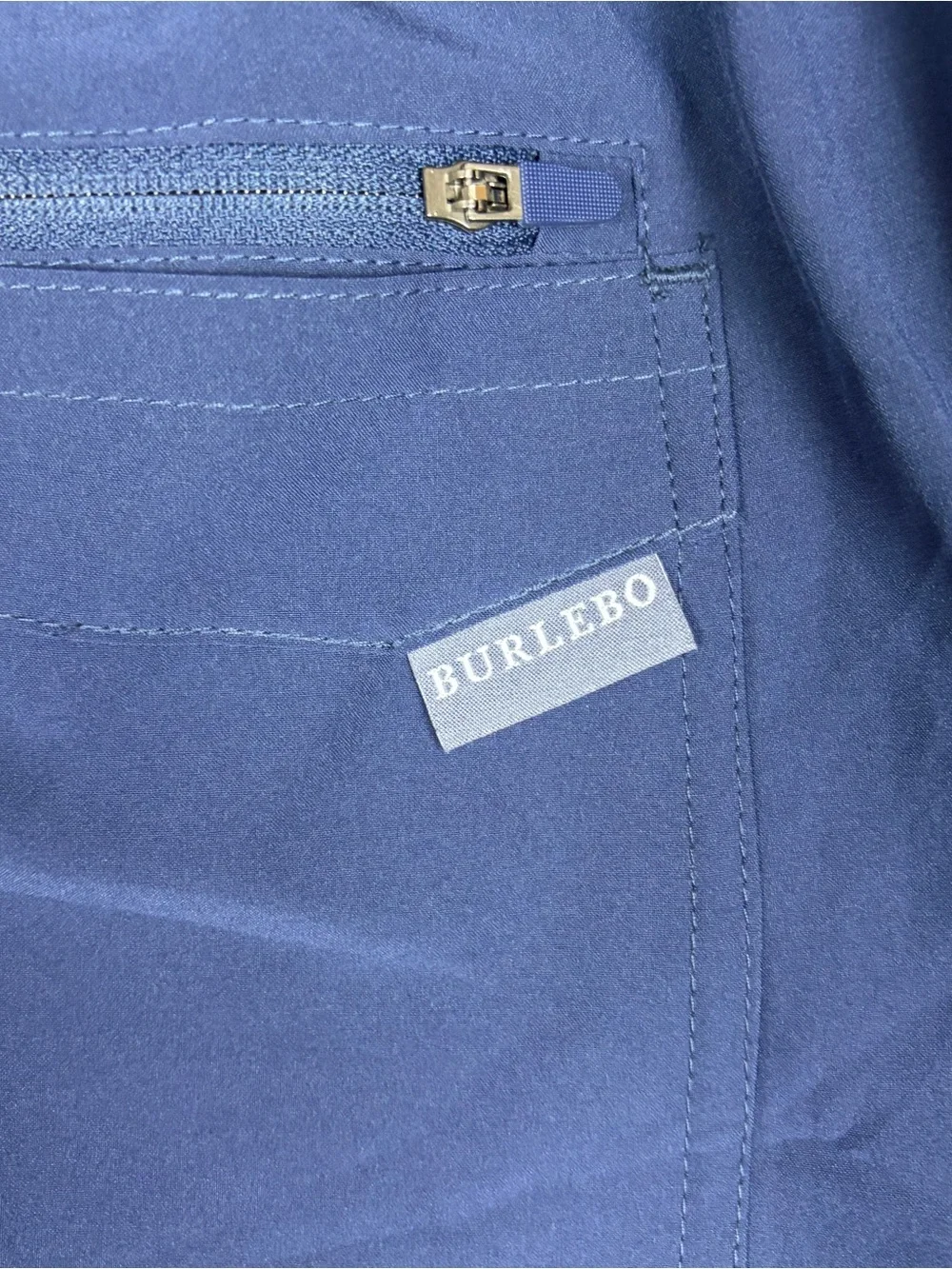 BURLEBO Performance Shorts Men's Medium Navy Athletic Elastic Waist Pockets